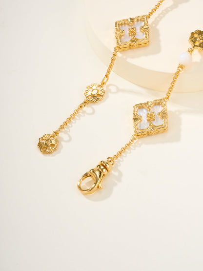 [⭐moonlume]B.C.L ENAMELED Three-Flower Bracelet（Trumpet)