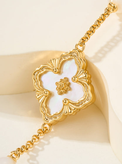 [⭐moonlume]B.C.L ENAMELED Three-Flower Bracelet（Trumpet)