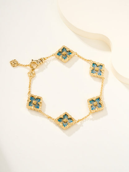 [⭐moonlume]B.C.L ENAMELED Five-Flower Bracelet（Various Colors)