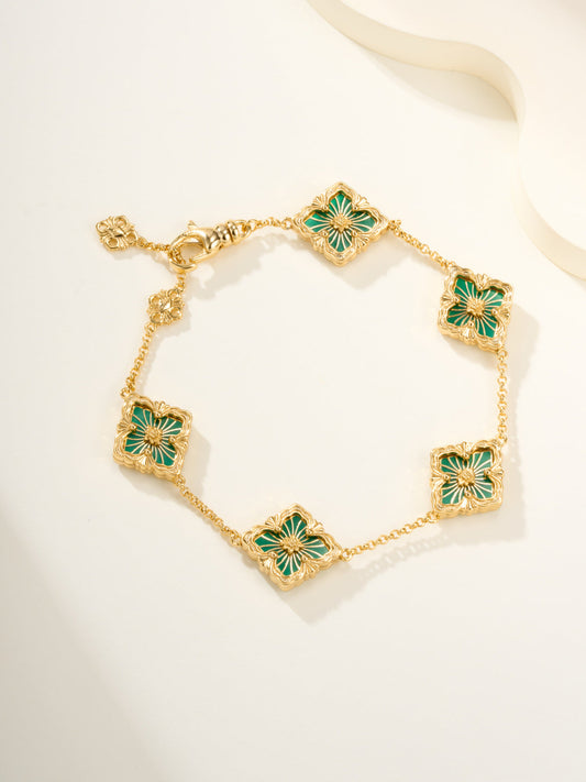 [⭐moonlume]B.C.L ENAMELED Five-Flower Bracelet（Various Colors)