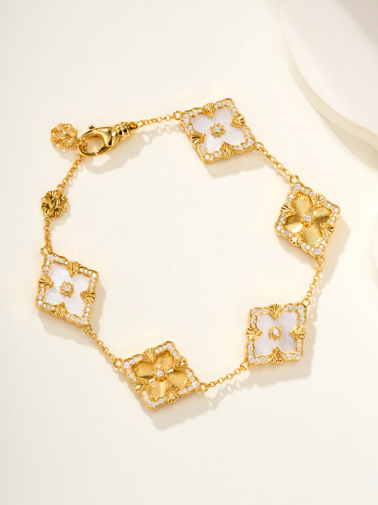 [⭐moonlume]B.C.L ENAMELED Five-Flower Bracelet（Various Colors) BIG SIZE