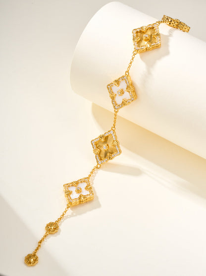 [⭐moonlume]B.C.L ENAMELED Five-Flower Bracelet（Various Colors) BIG SIZE