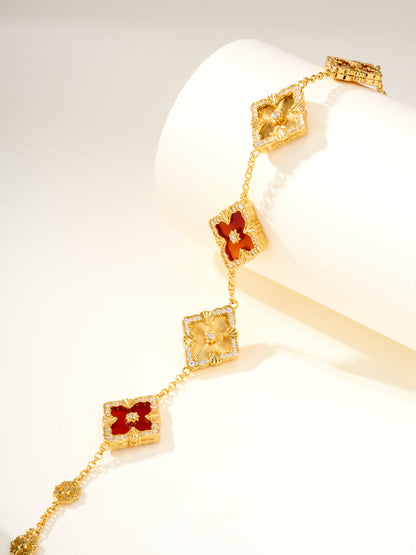 [⭐moonlume]B.C.L ENAMELED Five-Flower Bracelet（Various Colors) BIG SIZE