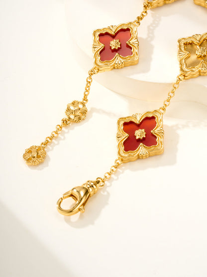 [⭐moonlume]B.C.L ENAMELED Five-Flower Bracelet（Various Colors) BIG SIZE