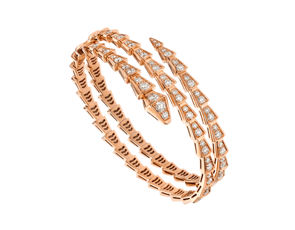 [⭐moonlume]SERPENTI BRACELET PINK GOLD DIAMOND DOUBLE ROW