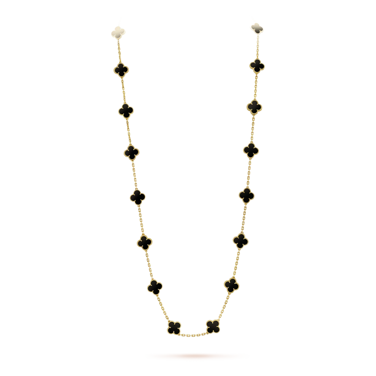 [⭐moonlume]CLOVER 20 MOTIFS ONYX NECKLACE