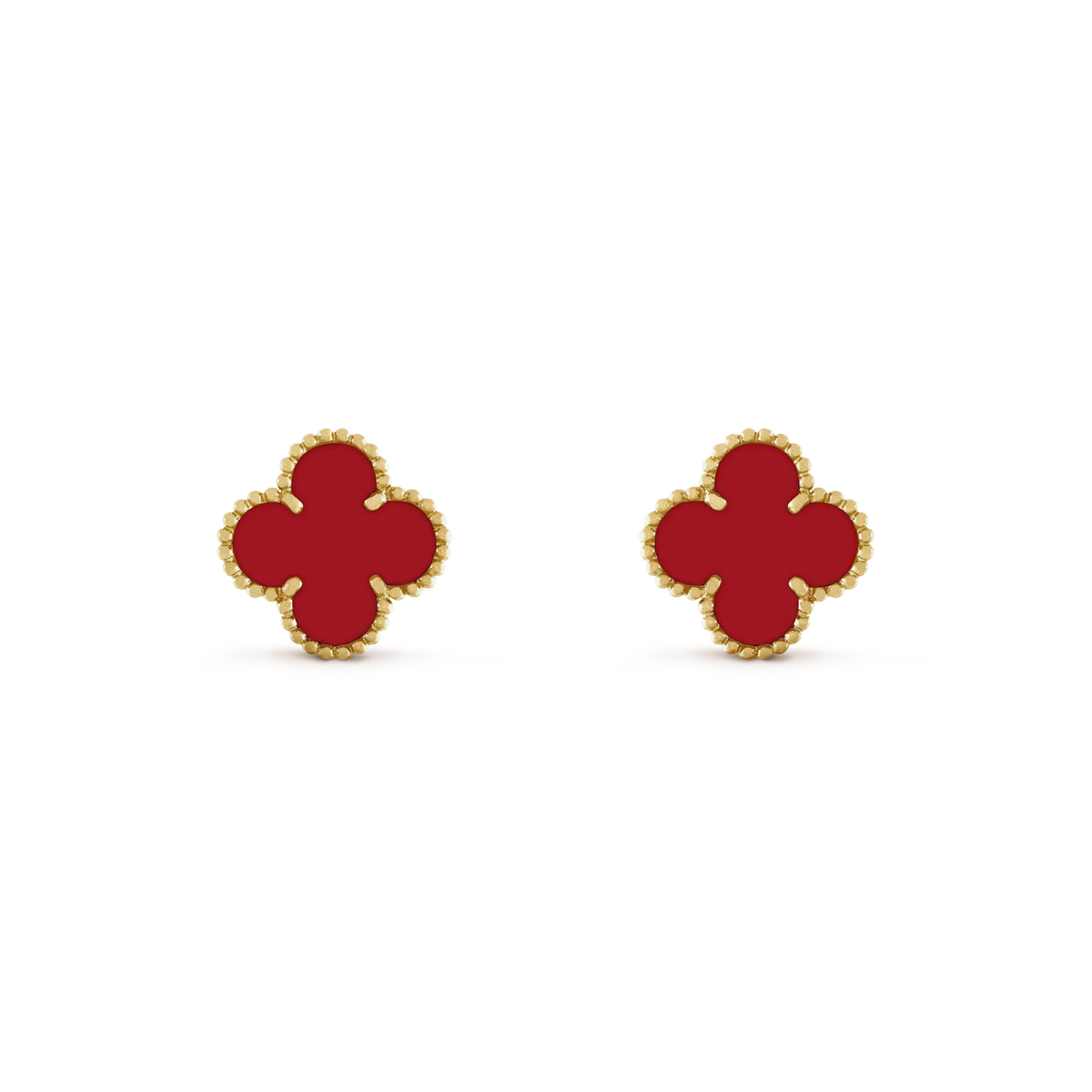[⭐moonlume]CLOVER MINI 9.5MM CARNELIAN EARRINGS