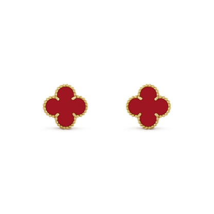 [⭐moonlume]CLOVER MINI 9.5MM CARNELIAN EARRINGS