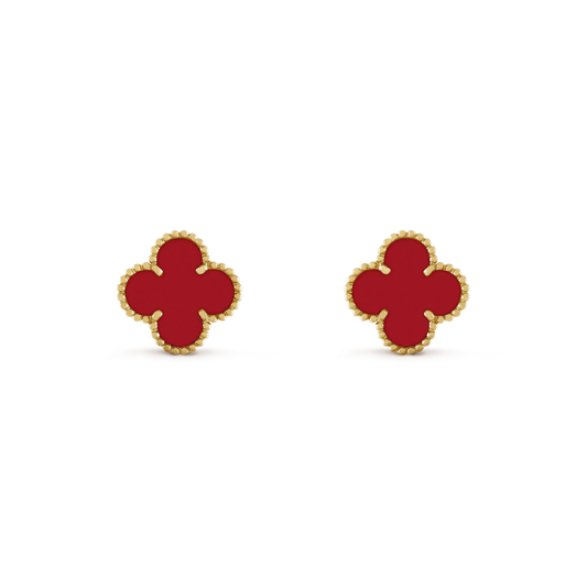 [⭐moonlume]CLOVER MINI 9.5MM CARNELIAN EARRINGS