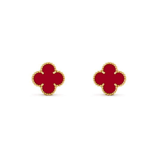 [⭐moonlume]CLOVER MEDIUM 1 MOTIFS CARNELIAN  EARRINGS