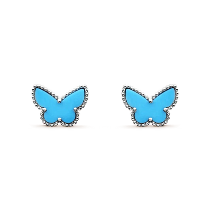 [⭐moonlume]BUTTERFLY TURQUOISE EARRINGS SILVER