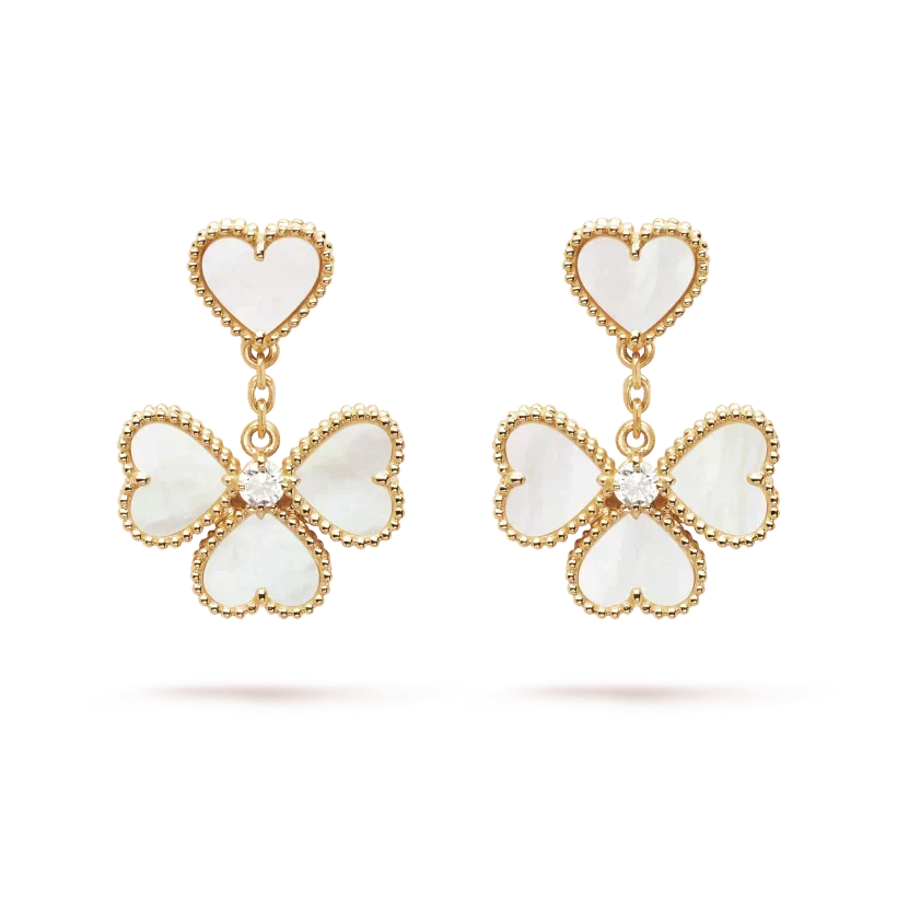 [⭐moonlume]CLOVER SWEET WHITE MOP EARRINGS