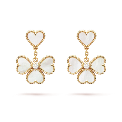 [⭐moonlume]CLOVER SWEET WHITE MOP EARRINGS