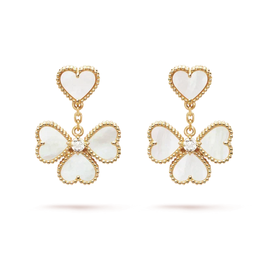 [⭐moonlume]CLOVER SWEET WHITE MOP EARRINGS