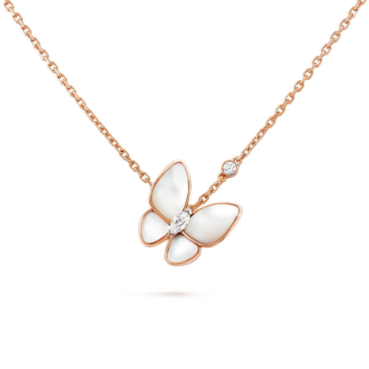 [⭐moonlume]BUTTERFLY MOP DIAMOND NECKLACE