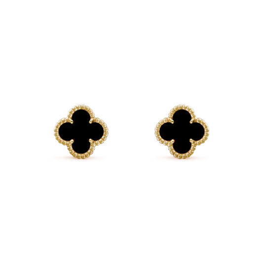 [⭐moonlume]CLOVER MINI 9.5MM BLACK MOP EARRINGS