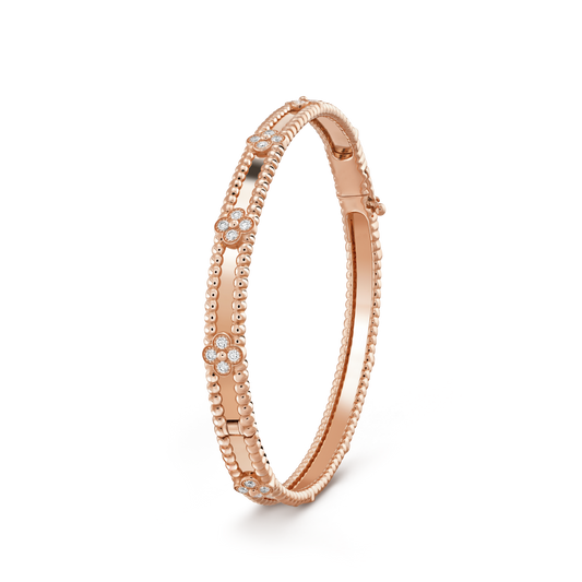 [⭐moonlume]CLOVER BRACELET 4MM DIAMONDS