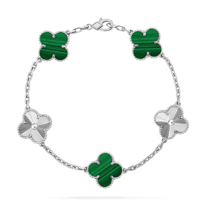 [⭐moonlume] CLOVER 5 MOTIF MALACHITE BRACELET COLLECTION