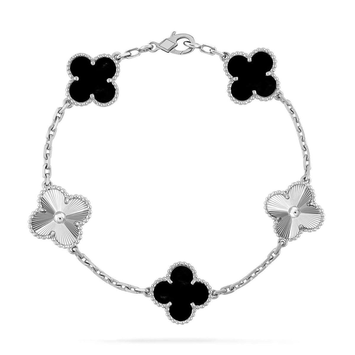 [⭐moonlume] CLOVER 5 MOTIF ONYXS BRACELET COLLECTION
