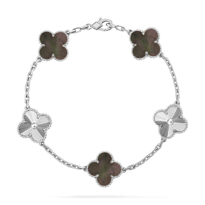 [⭐moonlume] CLOVER 5 MOTIF GRAY MOP BRACELET COLLECTION