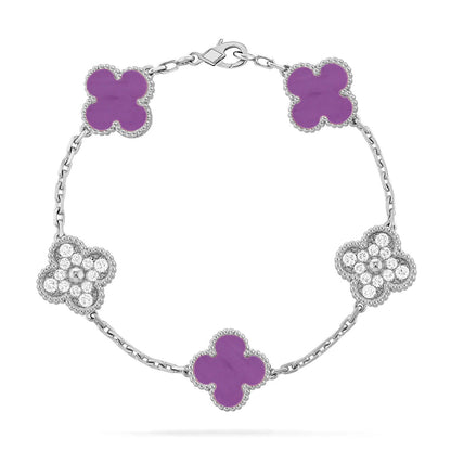 [⭐moonlume] CLOVER 5 MOTIF VIOLET BRACELET COLLECTION