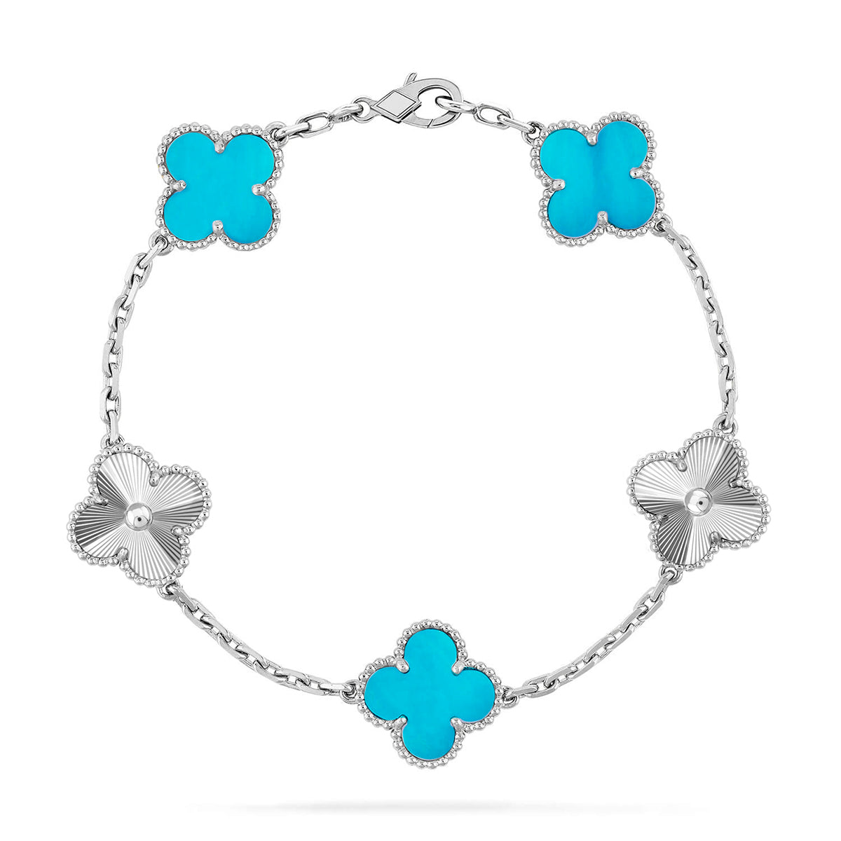 [⭐moonlume] CLOVER 5 MOTIF TURQUOISE BRACELET COLLECTION