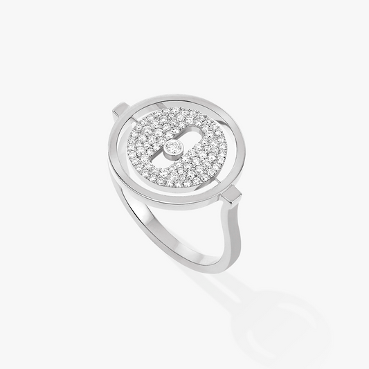 [⭐moonlume]Demo MOVE PAVED SILVER DIAMOND RING