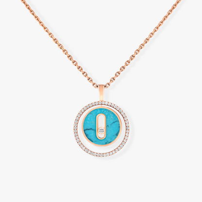 [⭐moonlume]Demo MOVE 1 DIAMOND TURQUOISE PINK GOLD DIAMOND NECKLACE