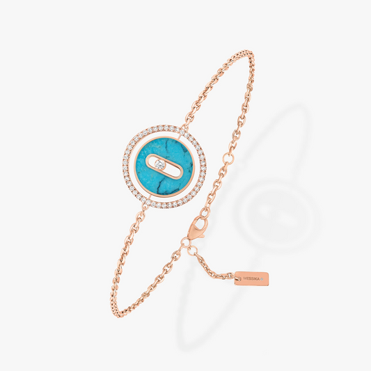 [⭐moonlume]Demo MOVE TURQUOISE PINK GOLD DIAMOND BRACELET