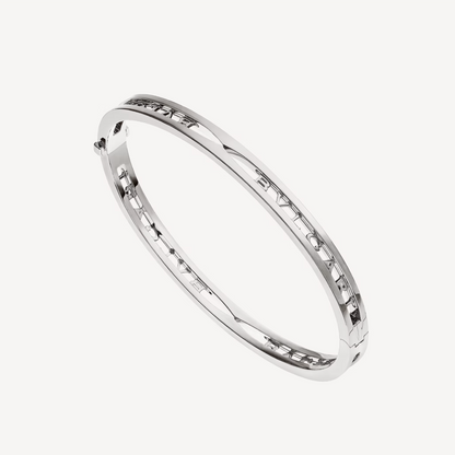[⭐moonlume]ZERO 1 SPIRAL LOGO SILVER BRACELET