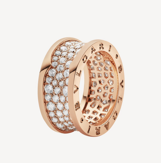 [⭐moonlume]ZERO 1 WITH PAVED DIAMONDS ON THE SPIRAL RING