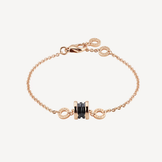 [⭐moonlume]ZERO 1 SOFT PINK GOLD AND BLACK CERAMIC BRACELET