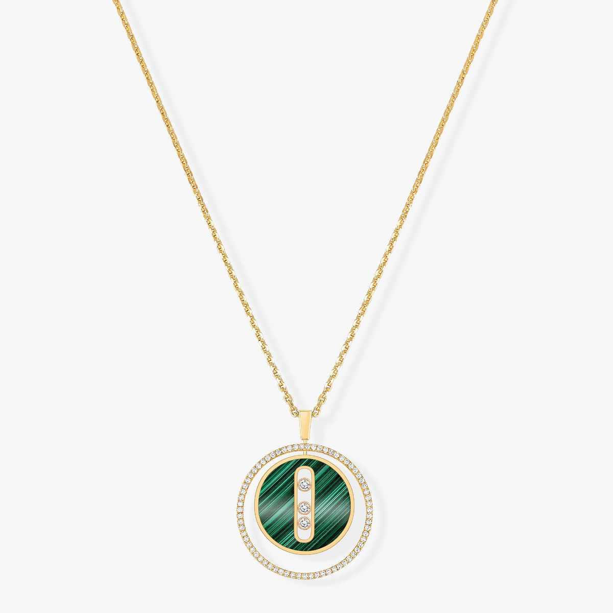[⭐moonlume]Demo MOVE 3 DIAMOND MALACHITE GOLD DIAMOND NECKLACE