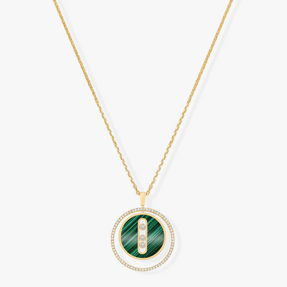 [⭐moonlume]Demo MOVE 3 DIAMOND MALACHITE GOLD DIAMOND NECKLACE