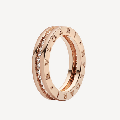 [⭐moonlume]ZERO 1 ONE-BAND PAVED DIAMONDS ON THE SPIRAL RING