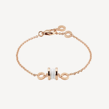 [⭐moonlume]ZERO 1 SOFT PINK GOLD AND WHITE CERAMIC BRACELET