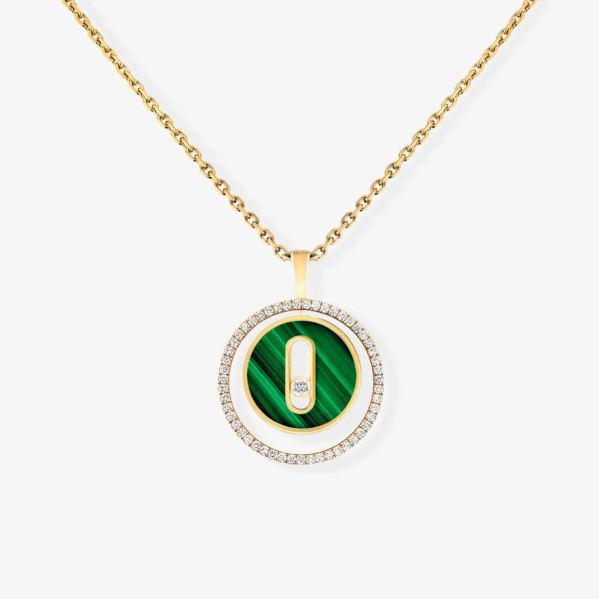 [⭐moonlume]Demo MOVE 1 DIAMOND MALACHITE GOLD DIAMOND NECKLACE