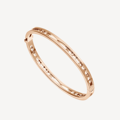 [⭐moonlume]ZERO 1 SPIRAL LOGO PINK GOLD BRACELET