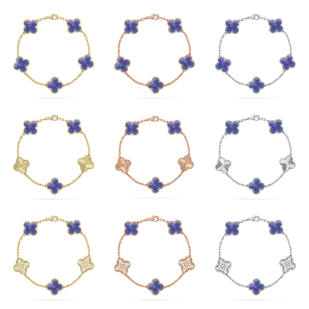 [⭐moonlume]CLOVER 5 MOTIF BLUE VEINS BRACELET COLLECTION