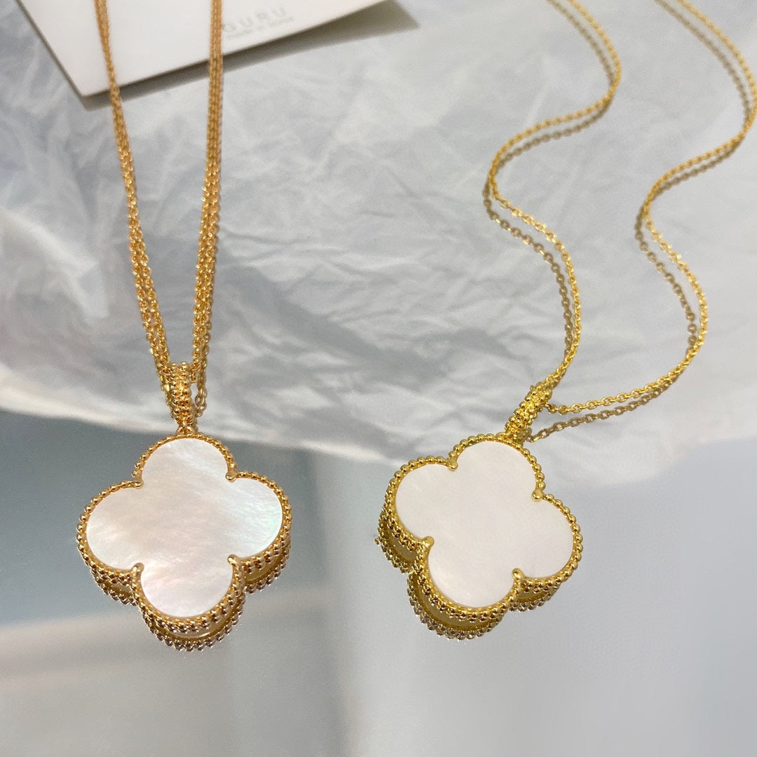 [⭐moonlume]CLOVER 25MM MOP LARGE PENDANT NECKLACE