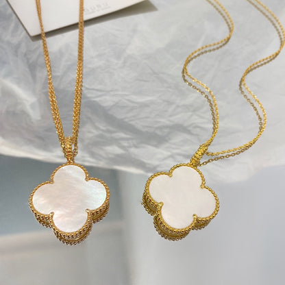 [⭐moonlume]CLOVER 25MM MOP LARGE PENDANT NECKLACE