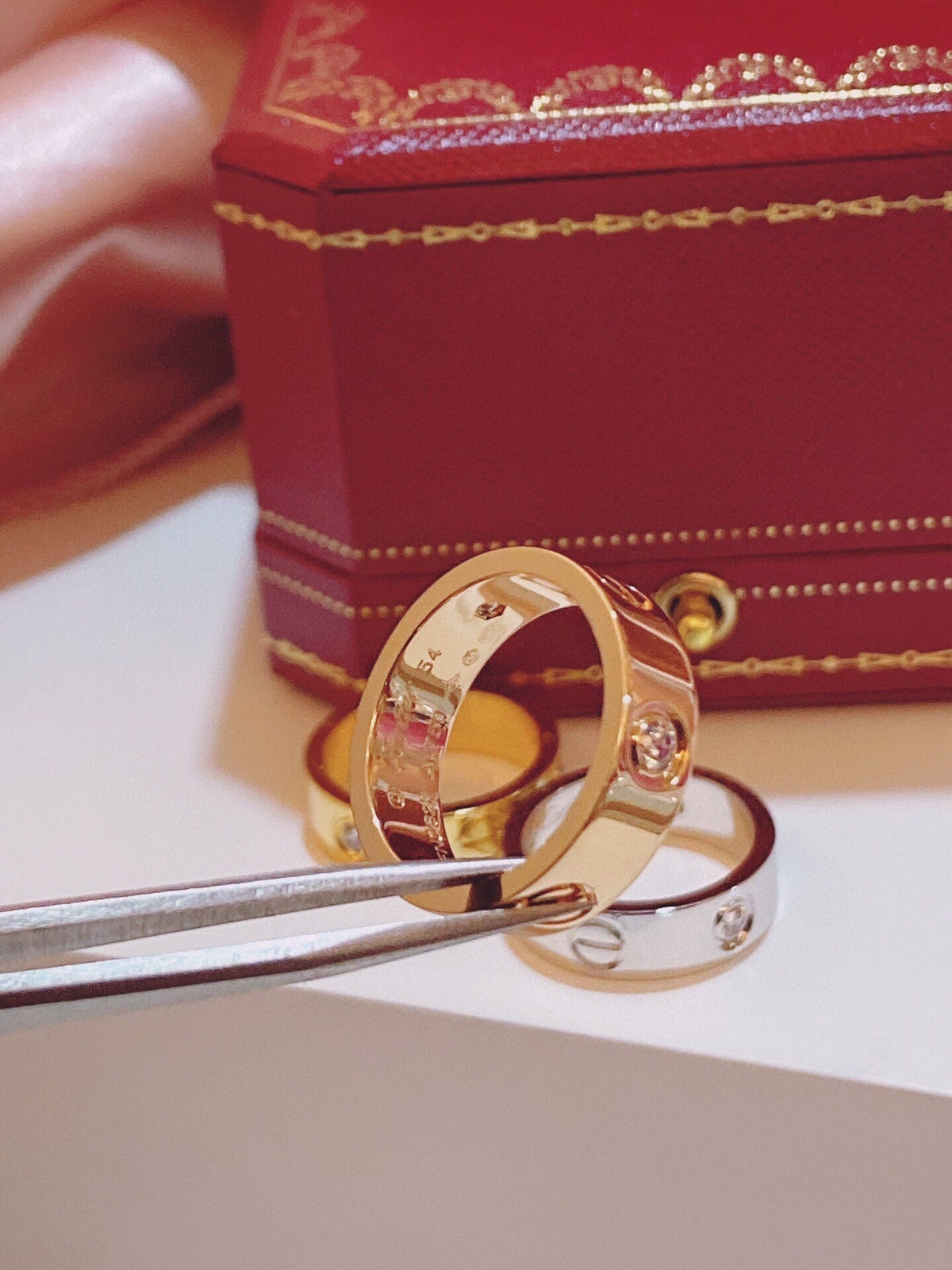 [⭐moonlume]Three-Diamond Ring