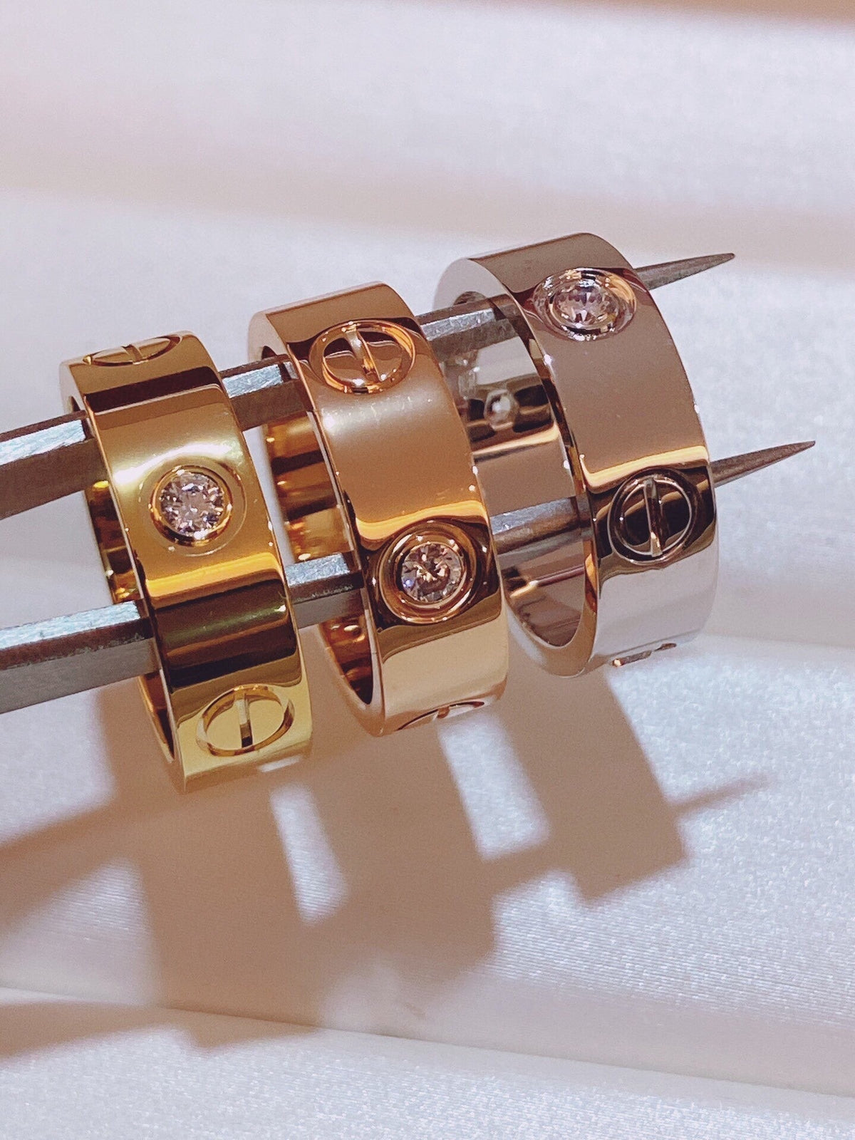 [⭐moonlume]Three-Diamond Ring