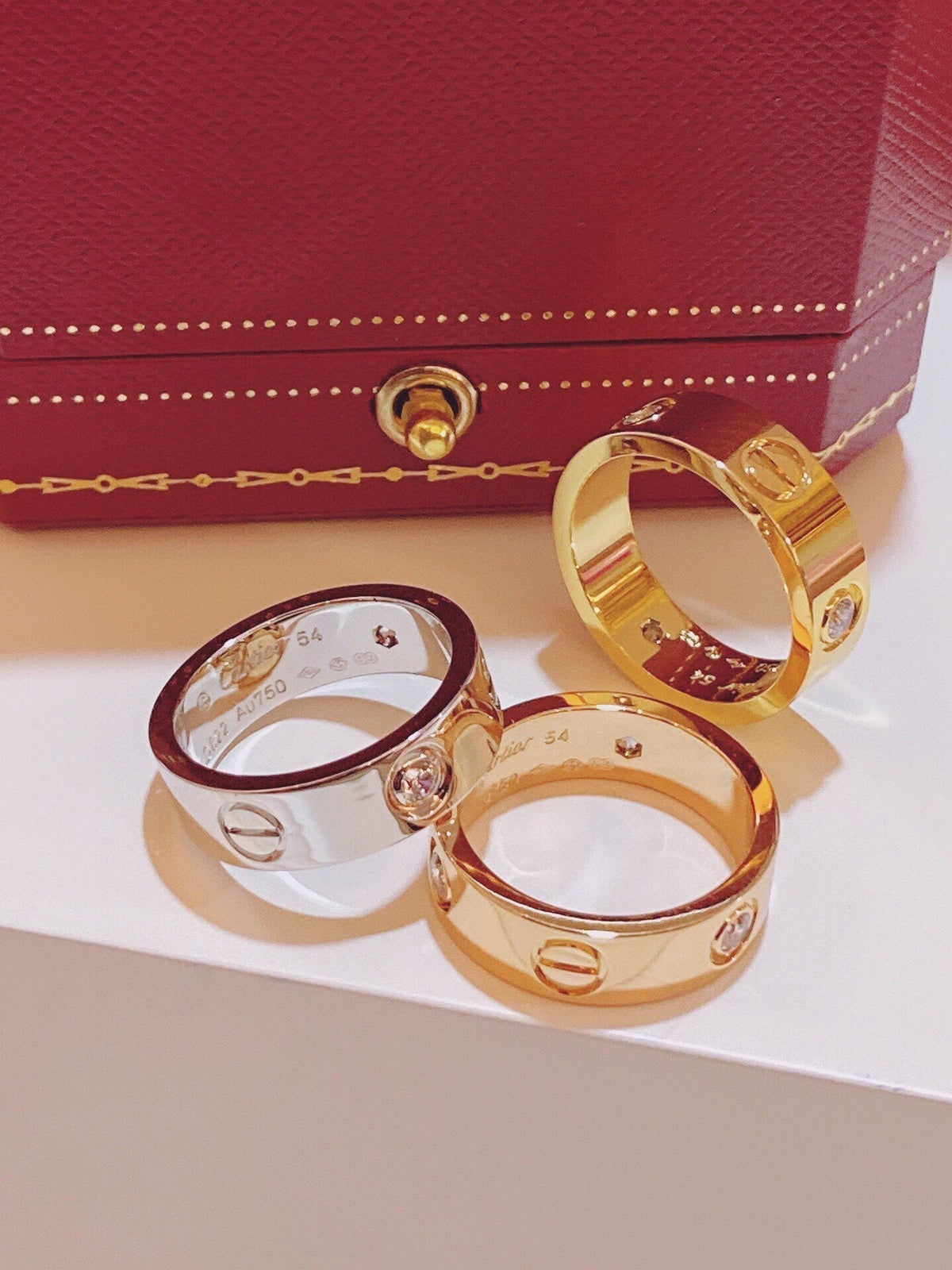 [⭐moonlume]Three-Diamond Ring