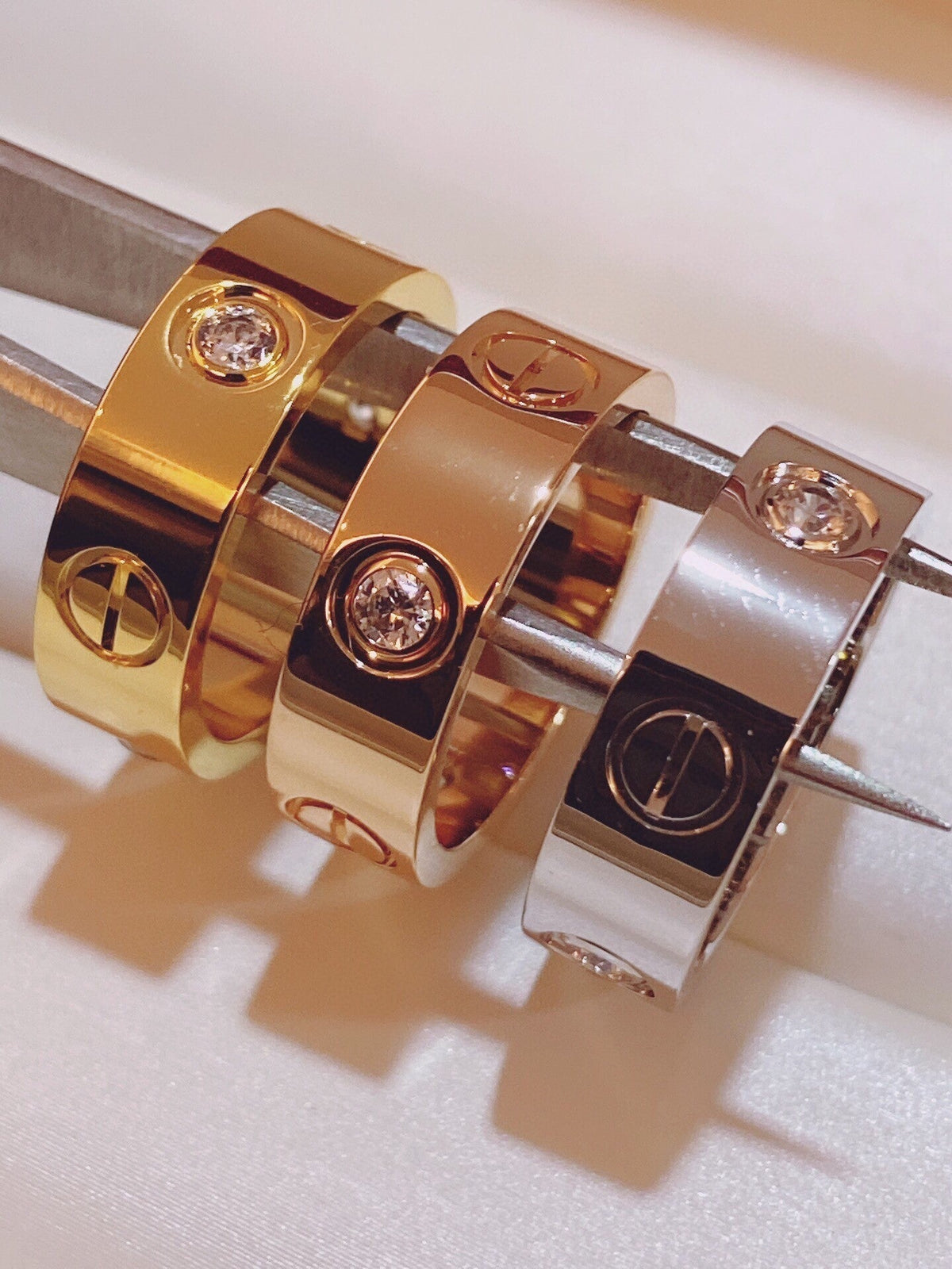 [⭐moonlume]Three-Diamond Ring