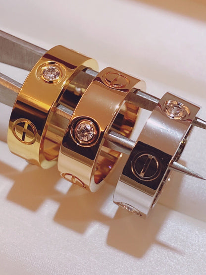 [⭐moonlume]Three-Diamond Ring