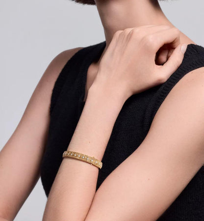 [⭐moonlume]2026 WOVEN-PATTERN BRACELET SET WITH FULL DIAMOND INLAY THREE-COLORS
