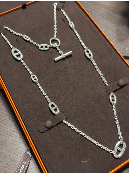[⭐moonlume]Classic Silver Sweater Chain