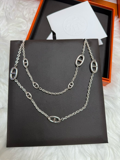 [⭐moonlume]Classic Silver Sweater Chain