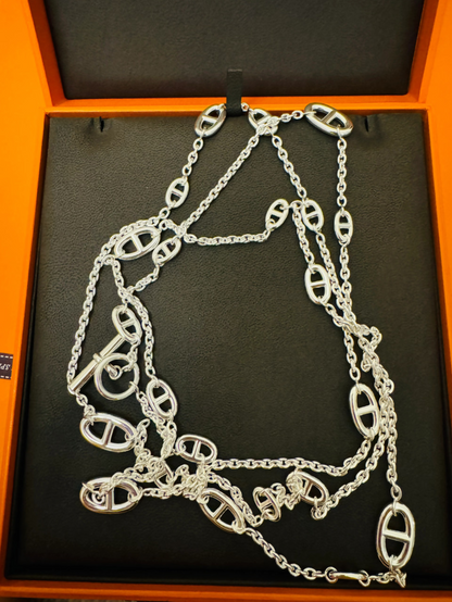 [⭐moonlume]Classic Silver Sweater Chain